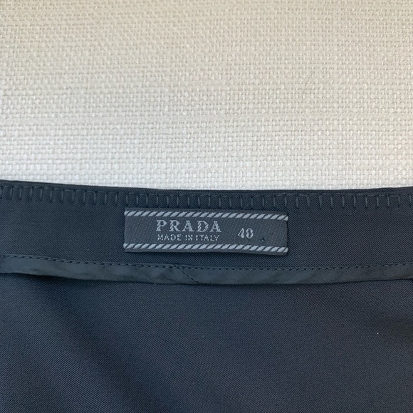 Prada Knee Length Wrap Velcro Vintage Black Skirt Size EU 40 / US Small - Picture 3 of 4